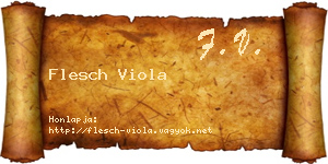Flesch Viola névjegykártya